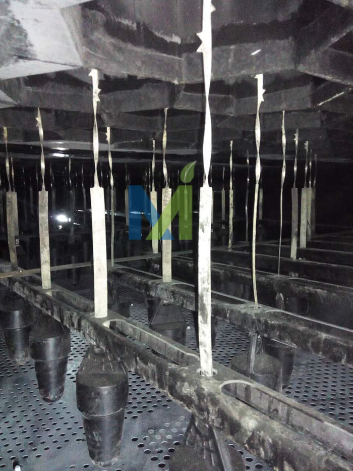 濕電除塵器316L不銹鋼陰極線安裝現(xiàn)場(chǎng)